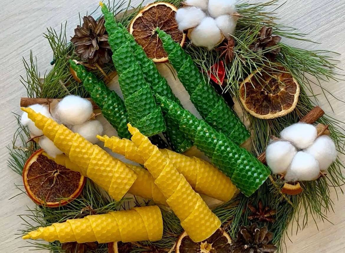 Детский мастер-класс по созданию свечей-ёлочек